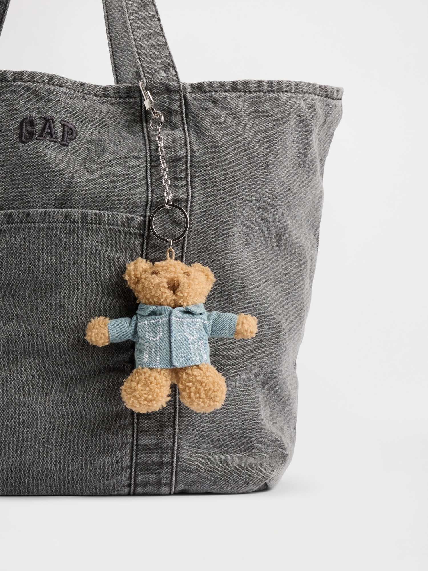Brannan Bear Denim Jacket Keychain Charm