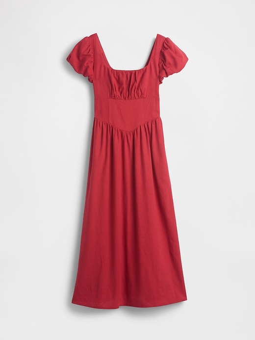 Image number 5 showing, Linen-Blend Drop-Waist Maxi Dress
