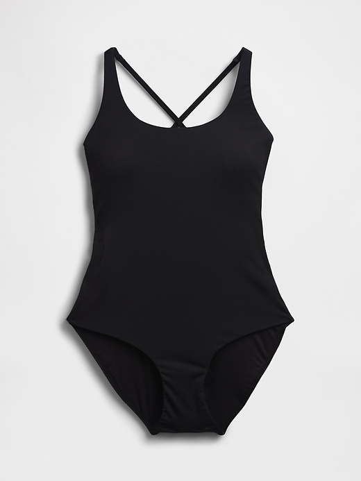 Image number 4 showing, Cross-Back One-Piece Swimsuit