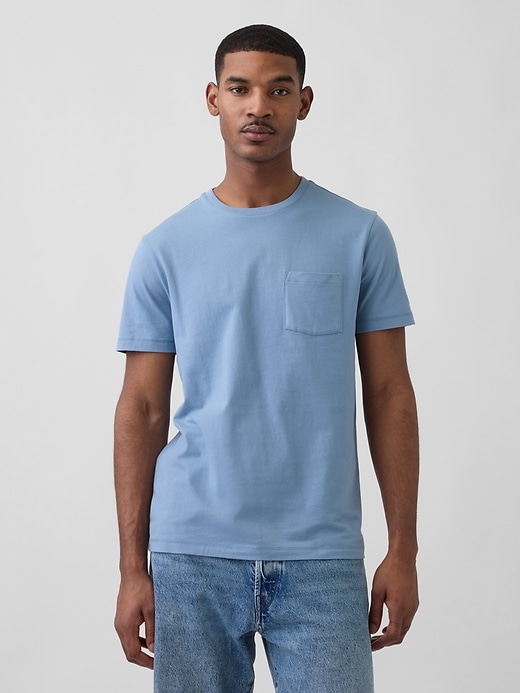 Image number 1 showing, Adult Organic Cotton Pocket T-Shirt