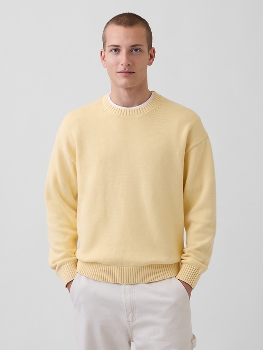 Image number 1 showing, Relaxed Crewneck Crop Sweater