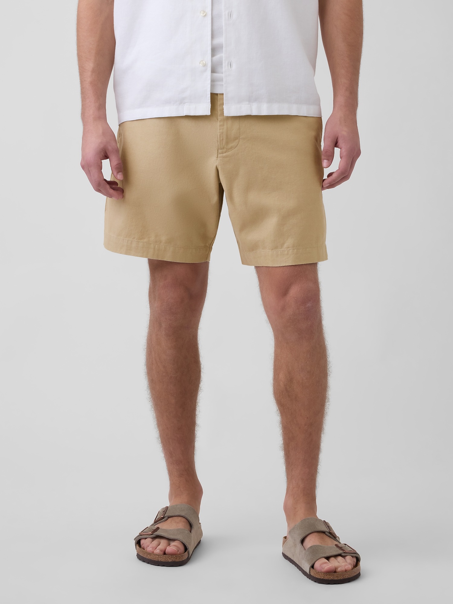 Мужские шорты Gap 7.5" Linen-Cotton Shorts — фото 2