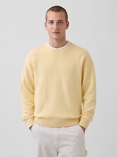 Relaxed Crewneck Crop Sweater