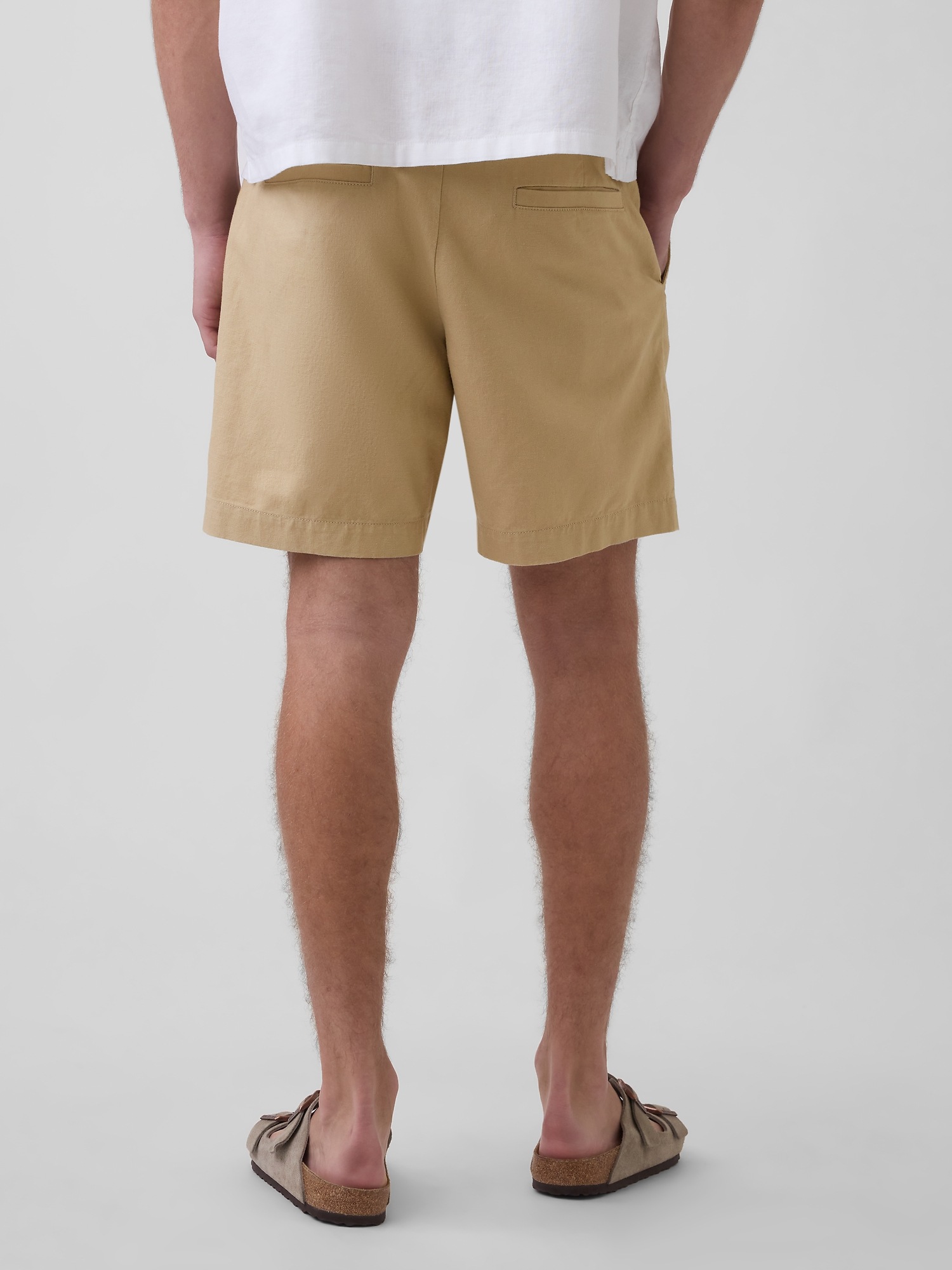 Мужские шорты Gap 7.5" Linen-Cotton Shorts — фото 4