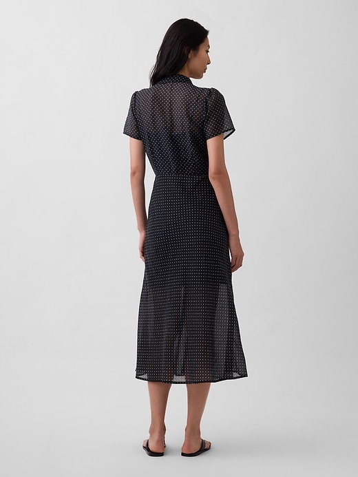 Image number 2 showing, Sheer Midi Shirtdress
