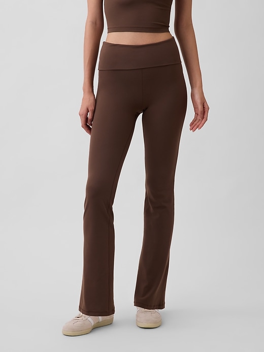Image number 2 showing, GapFit Smooth Foldover Mini Flare Leggings