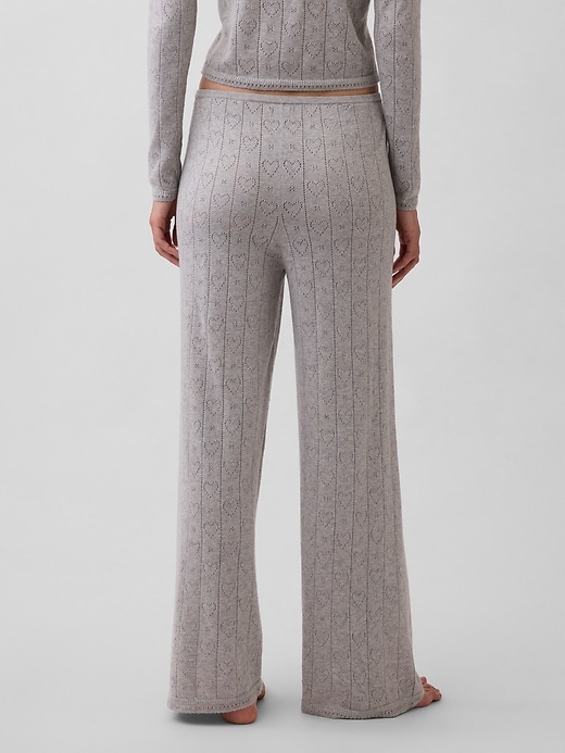 Image number 4 showing, Lightweight CashSoft Pointelle Heart PJ Pants
