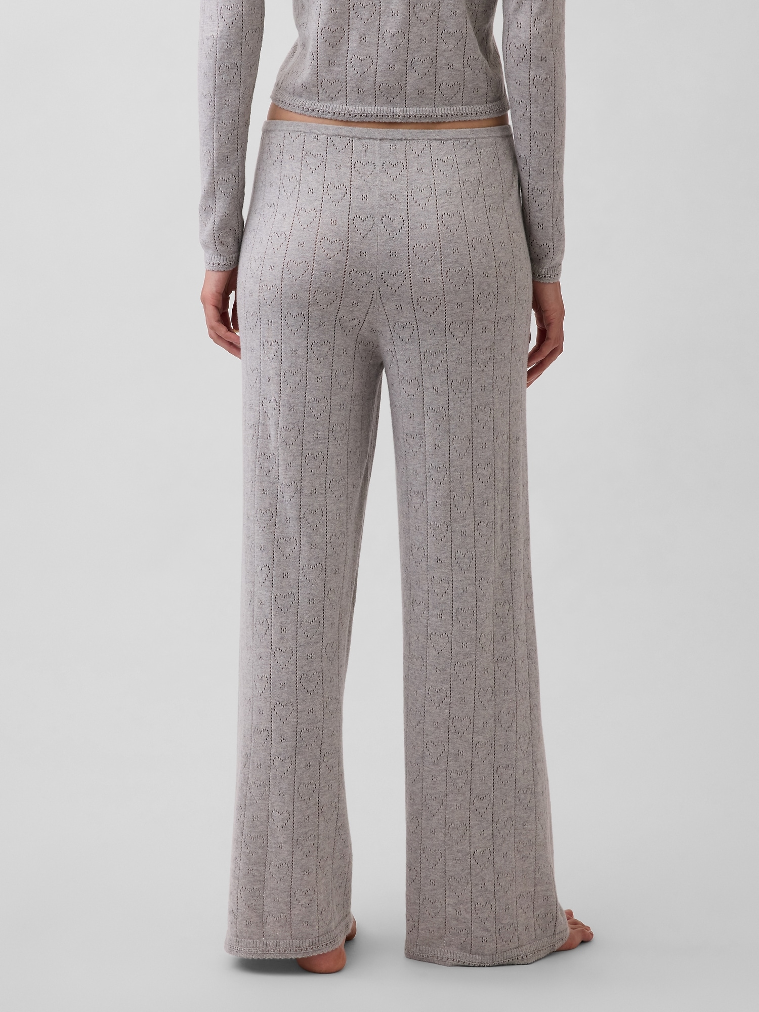 Lightweight CashSoft Pointelle Heart PJ Pants