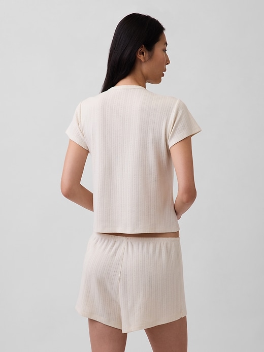 Image number 3 showing, Pointelle PJ T-Shirt