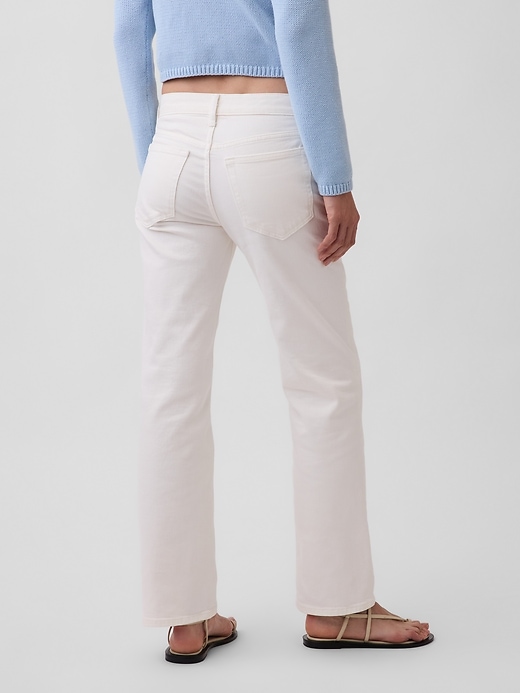 Image number 4 showing, Mid Rise Relaxed Straight Jeans