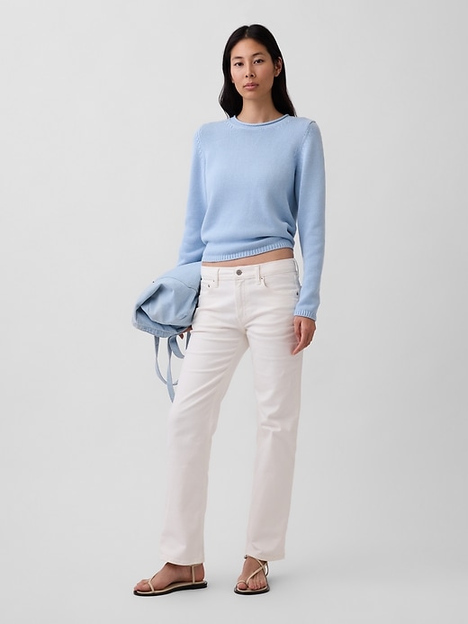 Image number 5 showing, Mid Rise Relaxed Straight Jeans