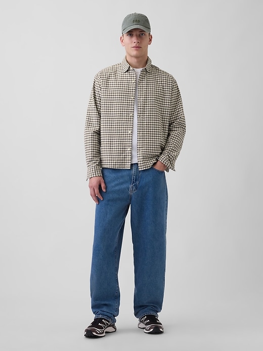 Image number 2 showing, Relaxed Straight-Hem Oxford Shirt