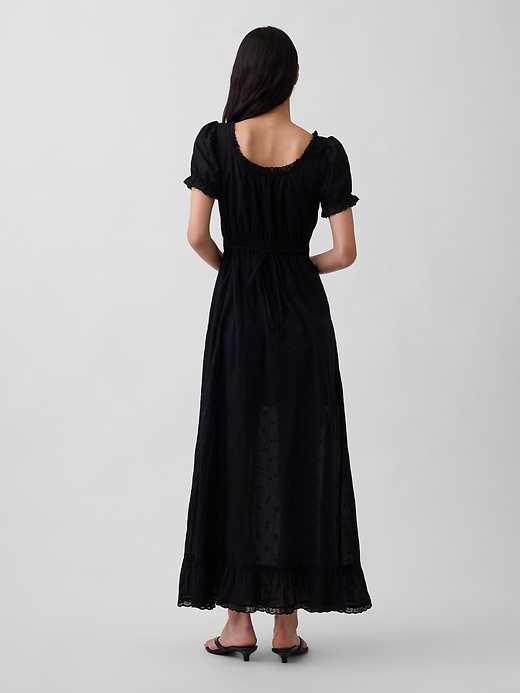 Image number 2 showing, Embroidered Puff-Sleeve Maxi Dress