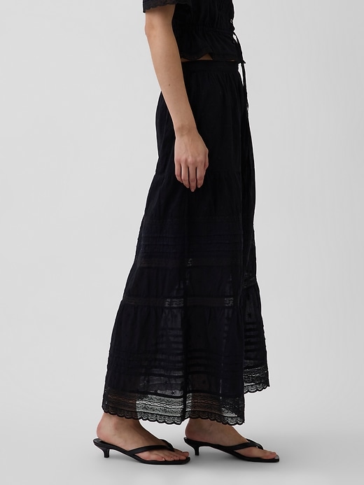 Image number 3 showing, Lace-Trim Maxi Skirt