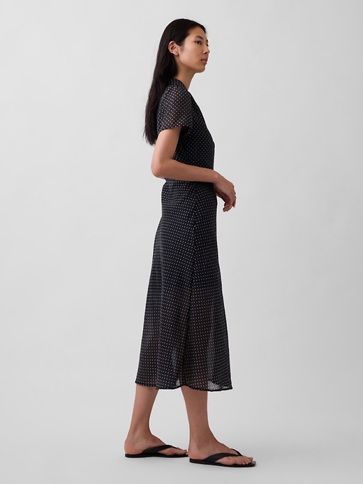 Image number 3 showing, Sheer Midi Shirtdress