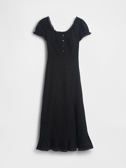 Image number 5 showing, Embroidered Puff-Sleeve Maxi Dress