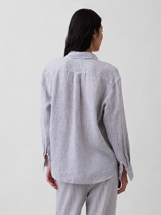 Image number 3 showing, 100% Linen Oversized Shirt