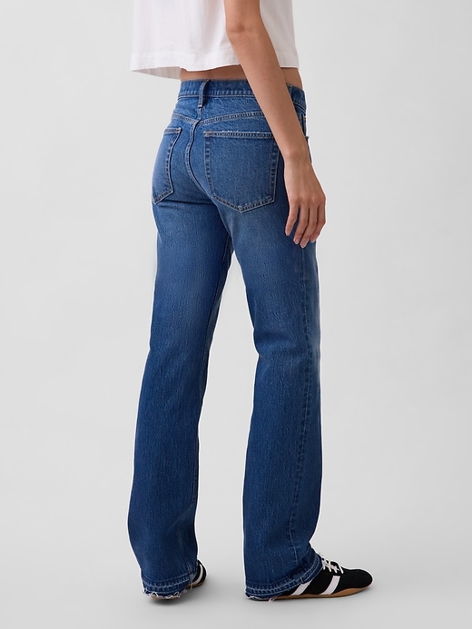 Image number 4 showing, Mid Rise Relaxed Straight Jeans