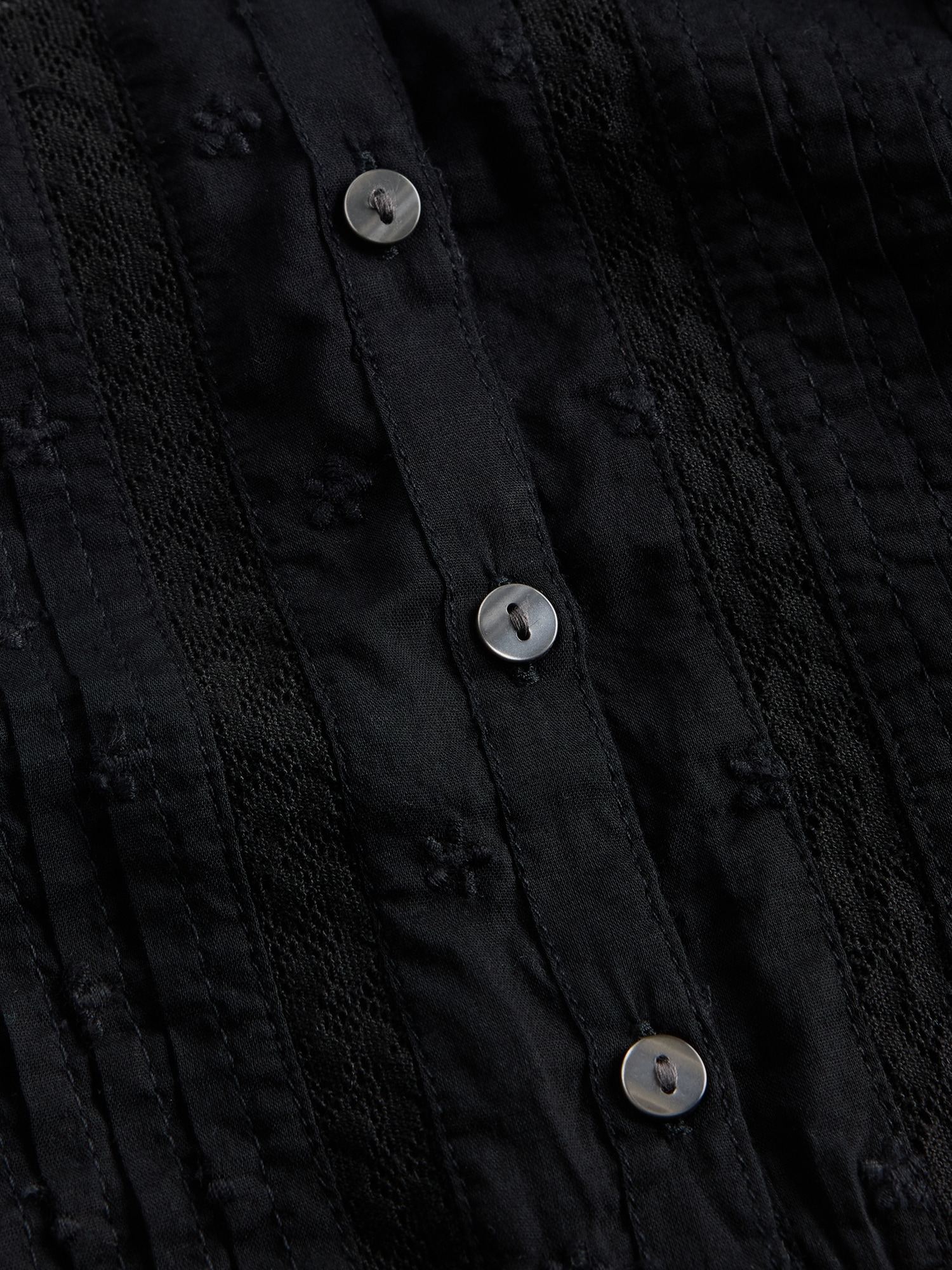 Lace-Trim Peplum Top