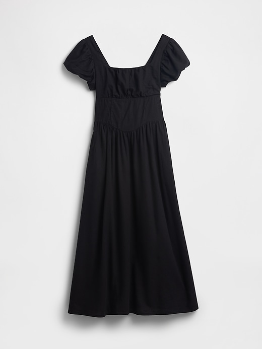 Image number 5 showing, Linen-Blend Drop-Waist Maxi Dress