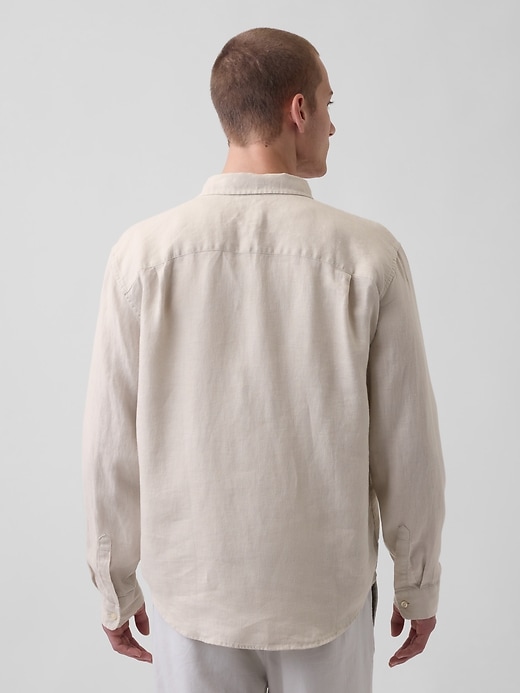 Image number 3 showing, 100% Linen Relaxed Shirt