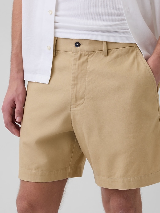 Image number 5 showing, 7.5" Linen-Cotton Shorts