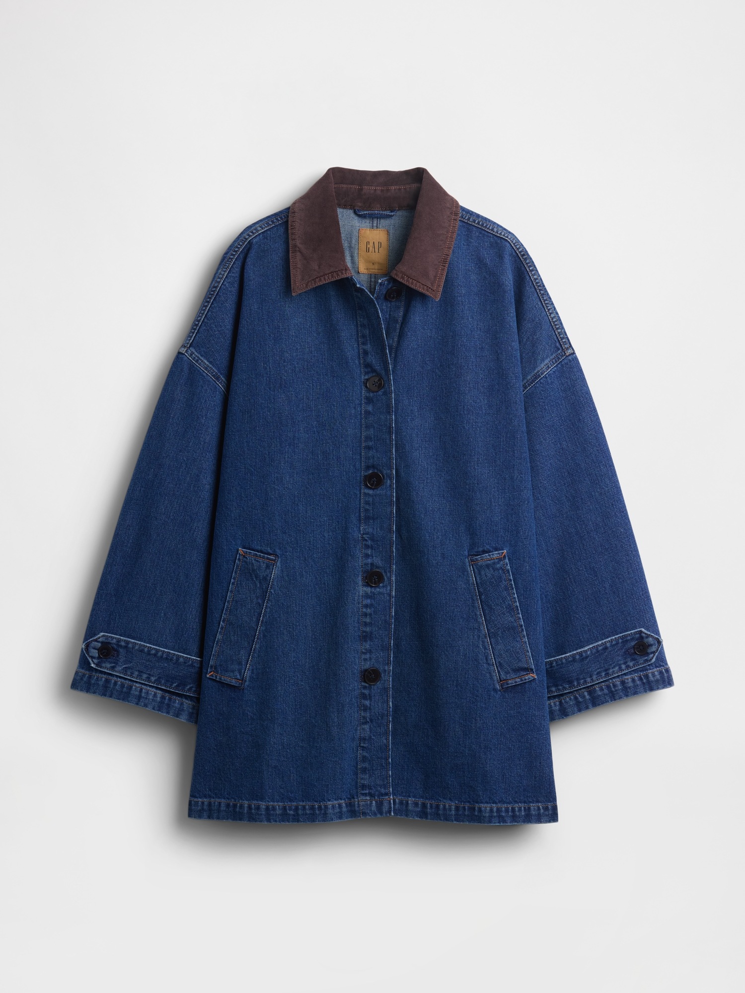Oversized Denim Car Coat