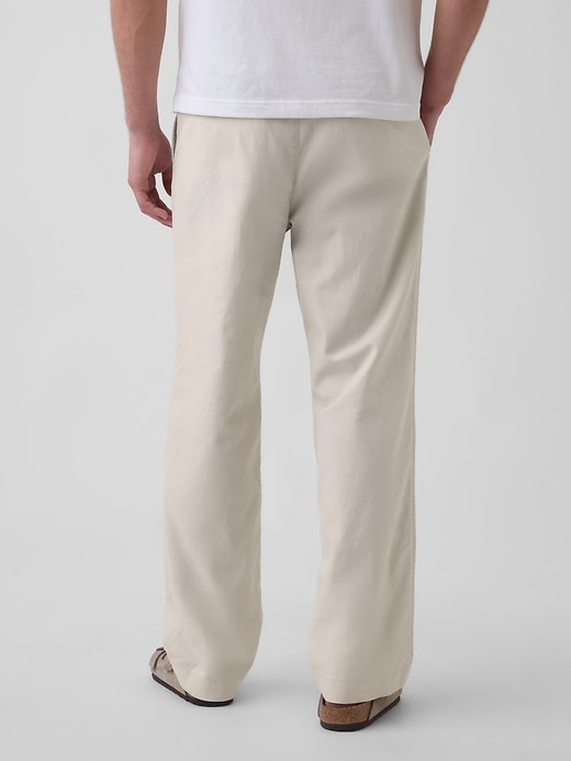 Image number 4 showing, Linen-Cotton Relaxed Taper Pants