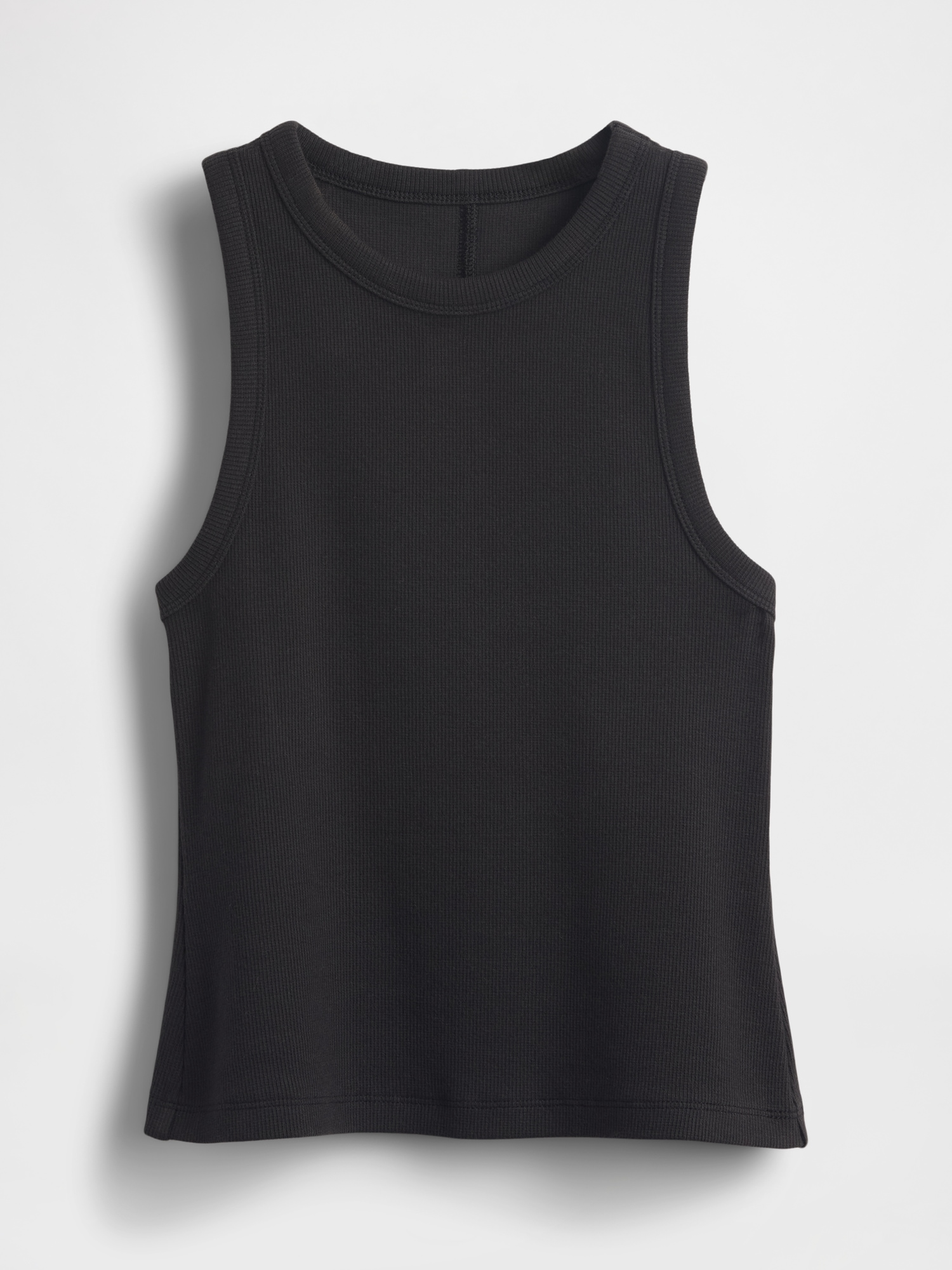 Женский топ Gap Heavyweight Rib Halter Tank Top, цвет: Чёрный — фото 4