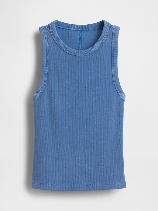 Image number 4 showing, Heavyweight Rib Halter Tank Top