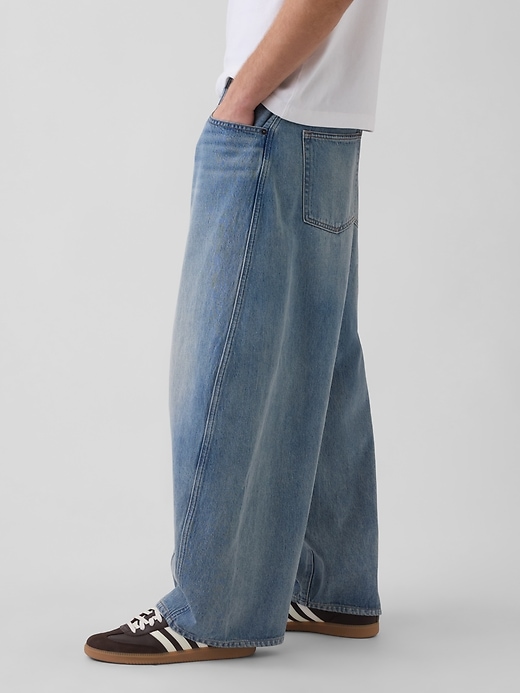 Image number 3 showing, Seamed Extra Baggy Jeans