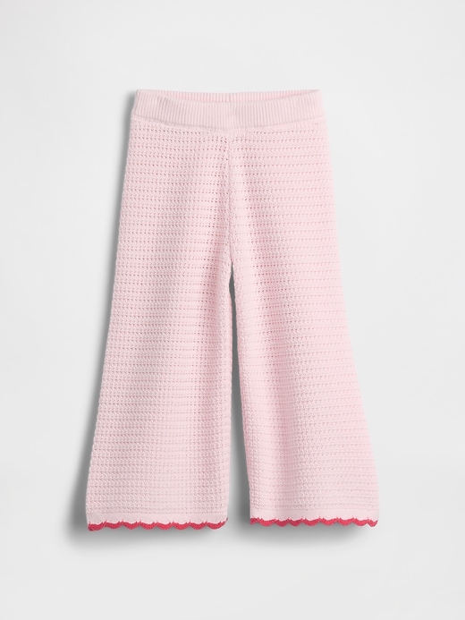Image number 1 showing, Baby & Toddler Crochet Wide-Leg Pants