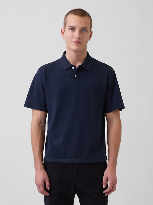 Image number 1 showing, Relaxed Pique Polo
