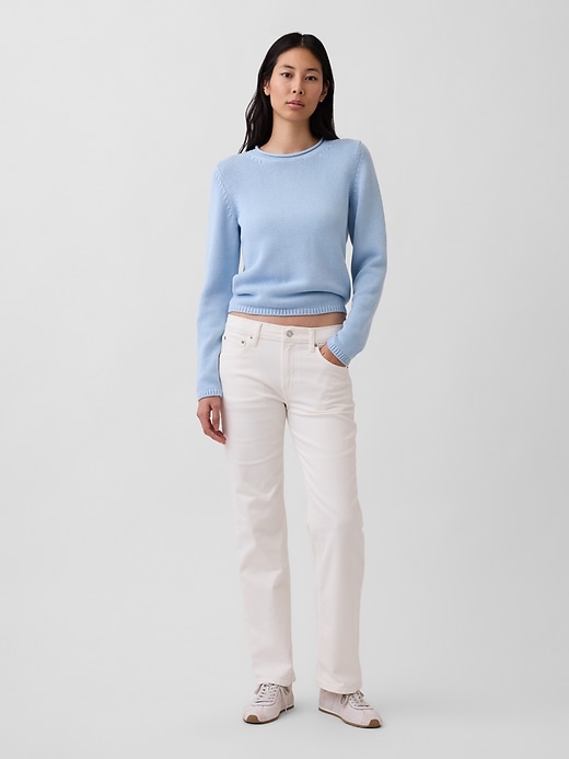 Image number 1 showing, Mid Rise Relaxed Straight Jeans