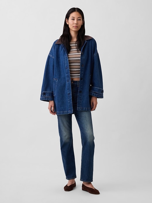 Image number 1 showing, Oversized Denim Car Coat