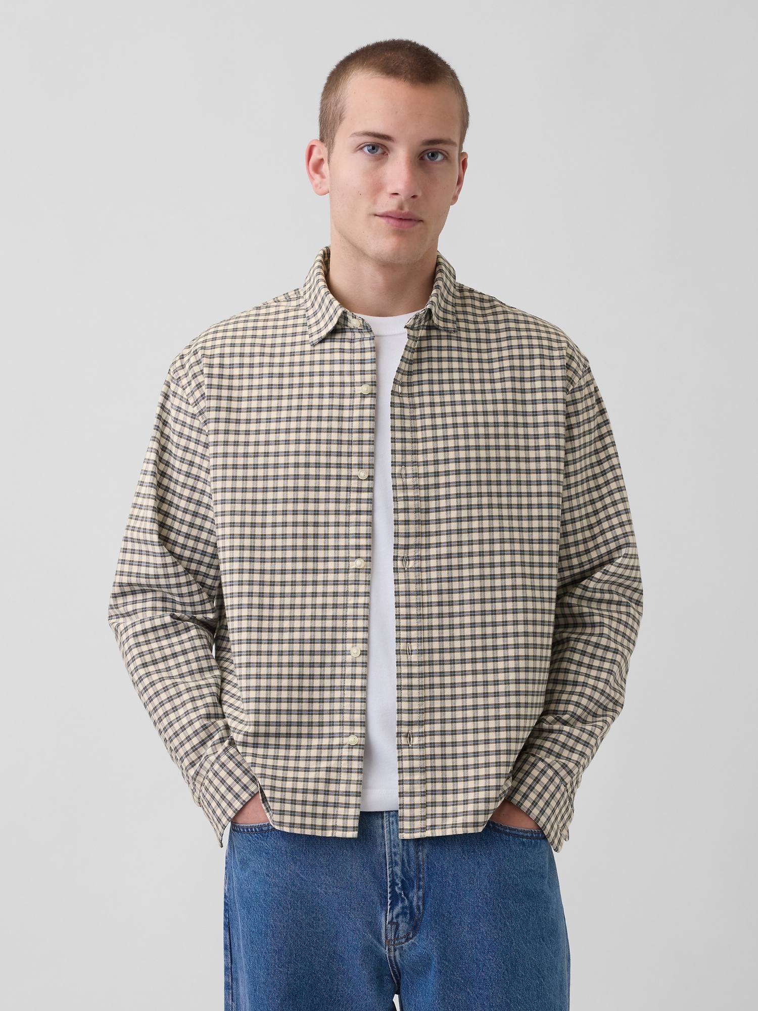 Relaxed Straight-Hem Oxford Shirt