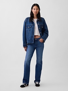 Mid Rise Relaxed Straight Jeans