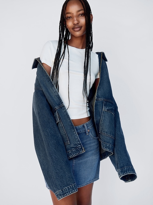 Image number 6 showing, Denim Mini Skirt