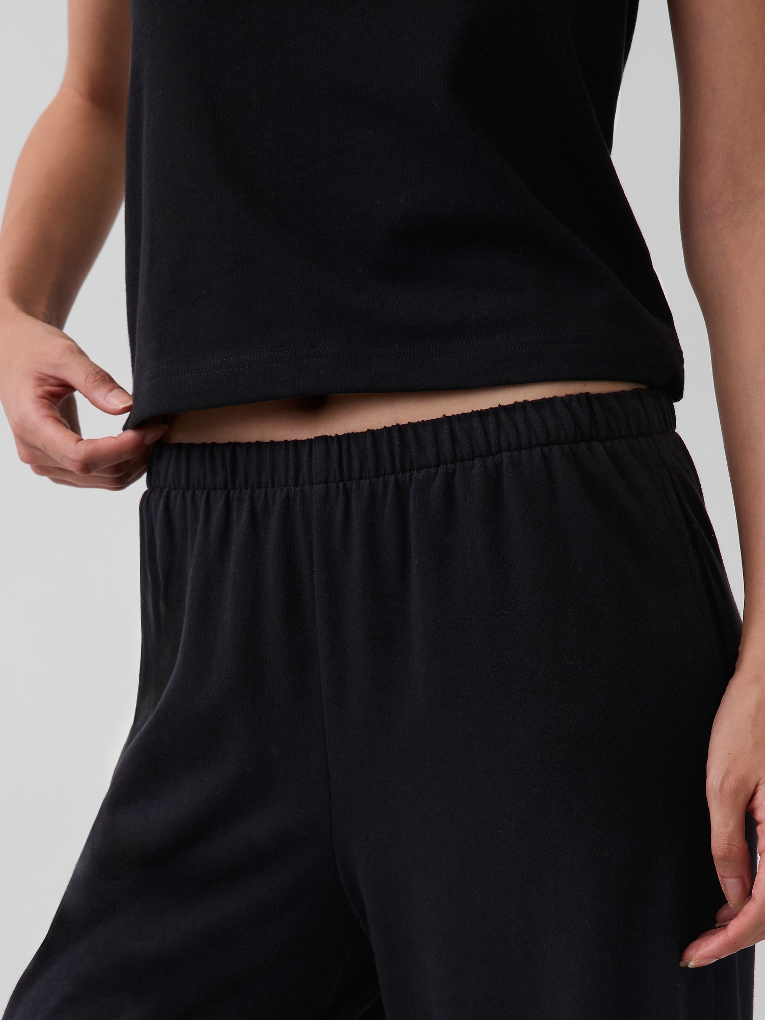 Женские брюки Gap Knit Wide-Leg, цвет: Чёрный — фото 4