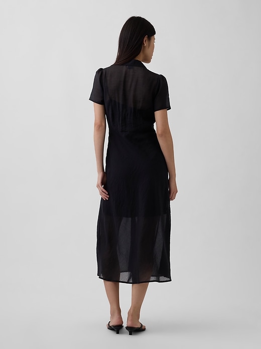 Image number 2 showing, Sheer Midi Shirtdress