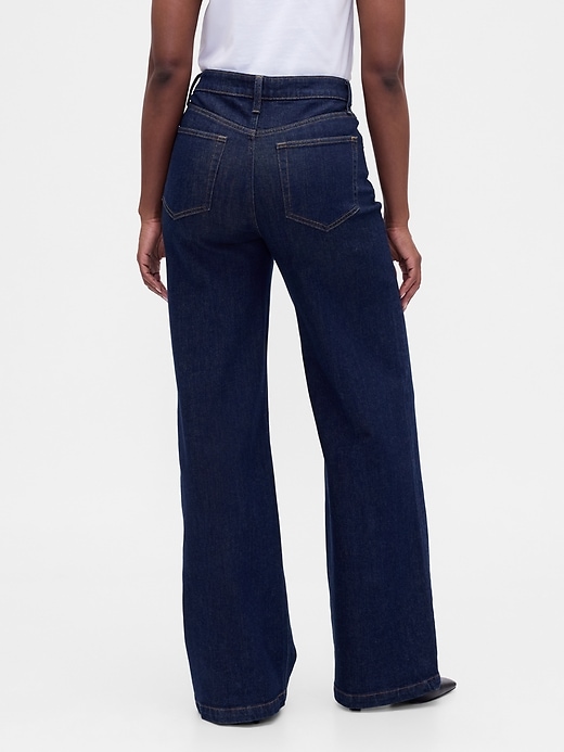 Image number 4 showing, Curvy High Rise Stride Wide-Leg Jeans