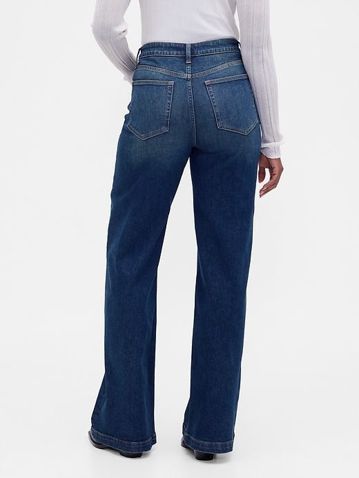 Image number 4 showing, Curvy High Rise Stride Wide-Leg Jeans