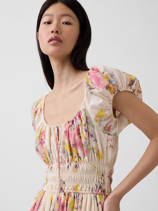 Image number 4 showing, Voile Smocked Waist Maxi Dress