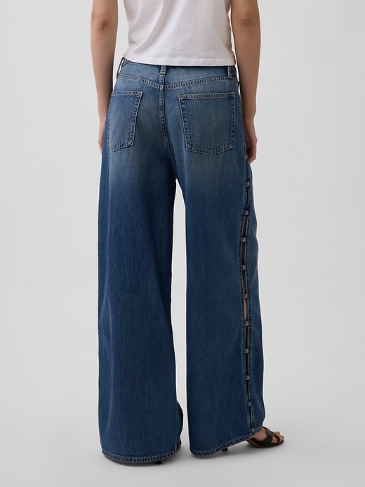 Image number 4 showing, Mid Rise UltraSoft Studded Baggy Jeans