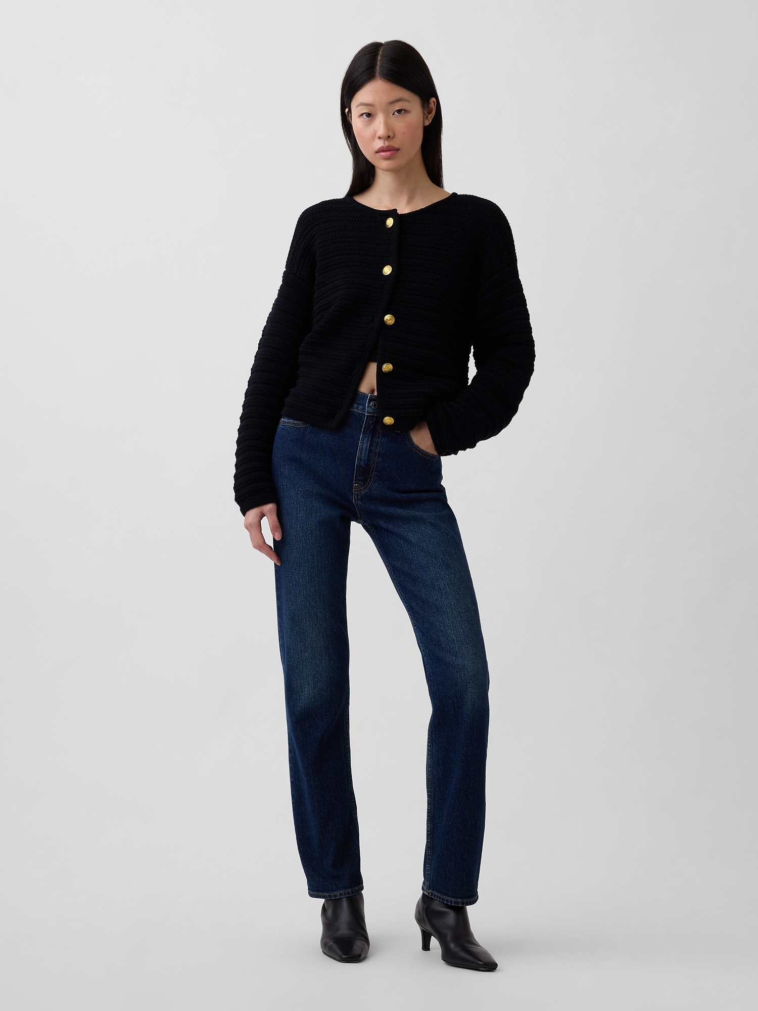 100% Cotton Textured Sweater Jacket