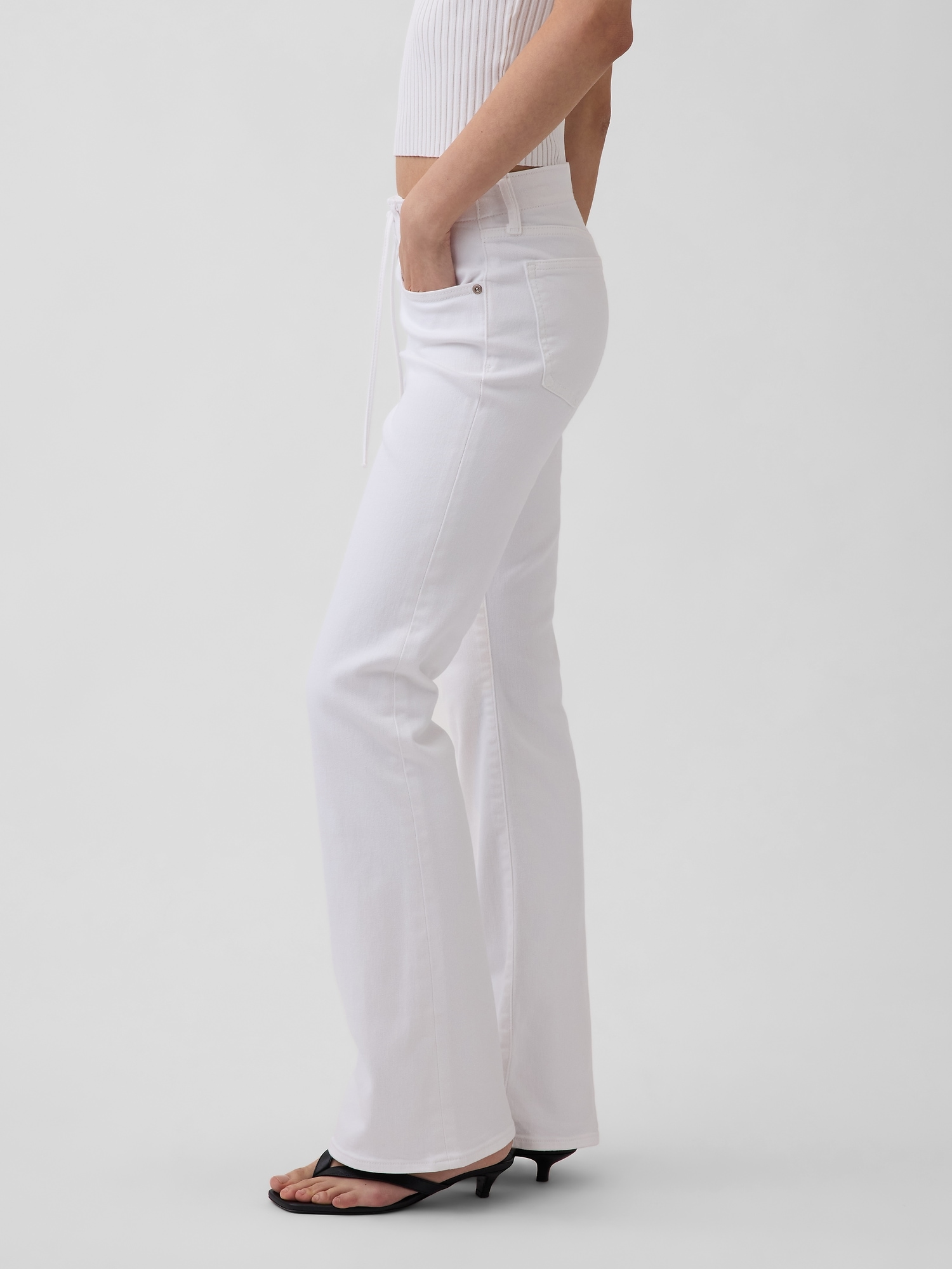 Женские джинсы Gap Low Rise Long & Lean Lace-Up Jeans — фото 3
