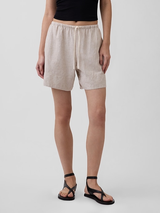Image number 2 showing, Linen-Blend Easy Shorts