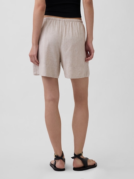 Image number 4 showing, Linen-Blend Easy Shorts