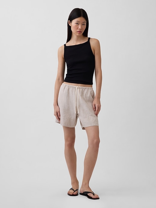 Image number 5 showing, Linen-Blend Easy Shorts