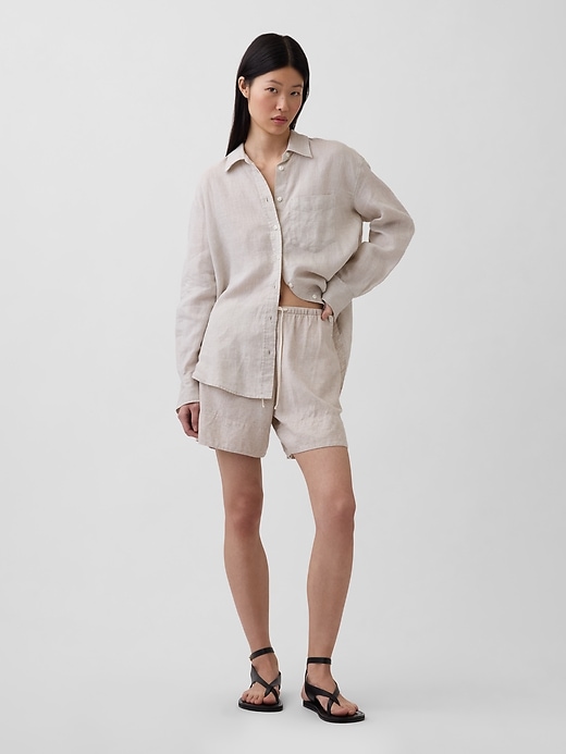 Image number 2 showing, 100% Linen Oversized Shirt